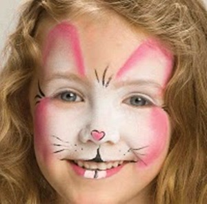 pintura facial de coelho