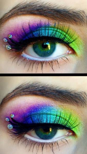 maquiagem arco íris para carnaval