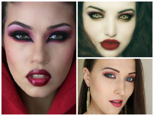 imagens de maquiagem de vampira para halloween