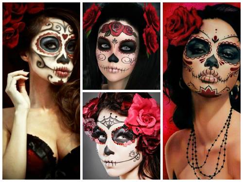fotos de maquiagem de caveira mexicana