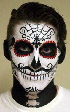 maquiagem caveira mexicana masculina