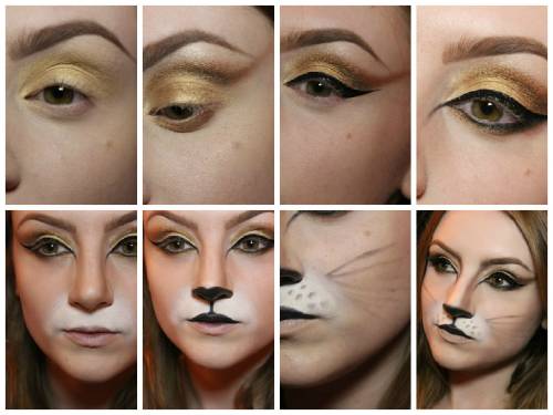 maquiagem gata para Halloween