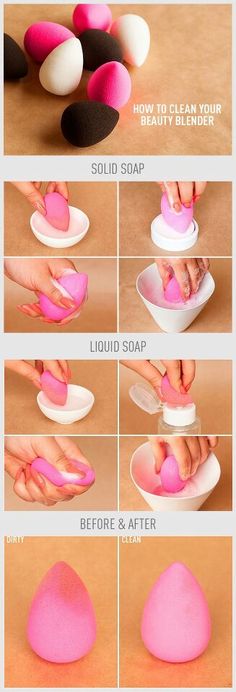 tutorial com beauty blender - como limpar